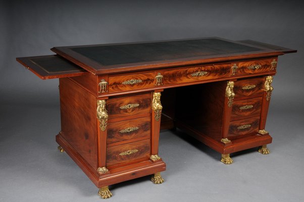 Royal Empire Desk in Gilt Bronze, 19th Century-FLW-1800849