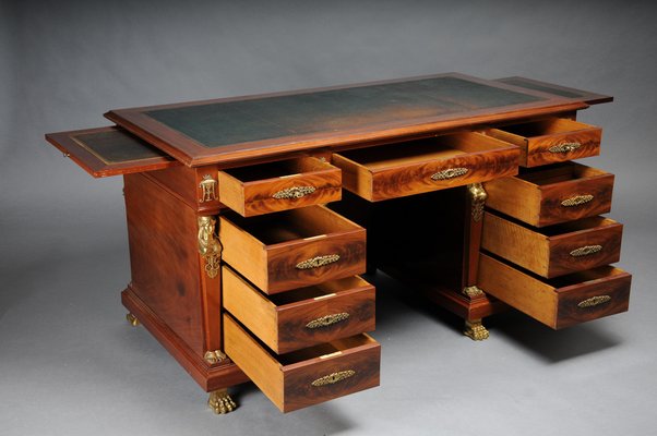 Royal Empire Desk in Gilt Bronze, 19th Century-FLW-1800849