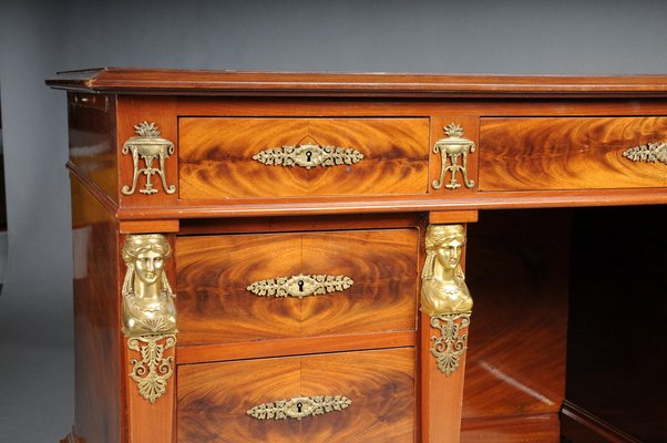 Royal Empire Desk in Gilt Bronze, 19th Century-FLW-1800849