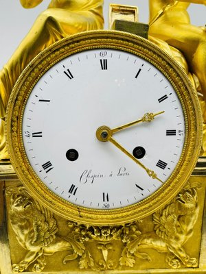 Royal Empire Fire-Gilt Mantel or Pendulum Clock, Paris, 1805-1815-FLW-1402041