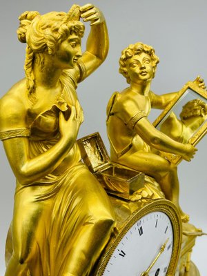 Royal Empire Fire-Gilt Mantel or Pendulum Clock, Paris, 1805-1815-FLW-1402041