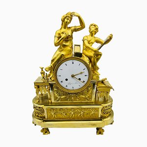 Royal Empire Fire-Gilt Mantel or Pendulum Clock, Paris, 1805-1815-FLW-1402041