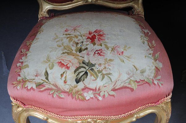 Royal Louis XV or Rococo Tapestry Sofa & Chairs, 1880s, Set of 3-FLW-1402202