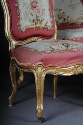 Royal Louis XV or Rococo Tapestry Sofa & Chairs, 1880s, Set of 3-FLW-1402202