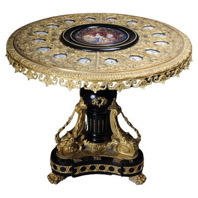 Royal Salon Table in Porcelain & Sevres Style Bronze-FLW-1401729