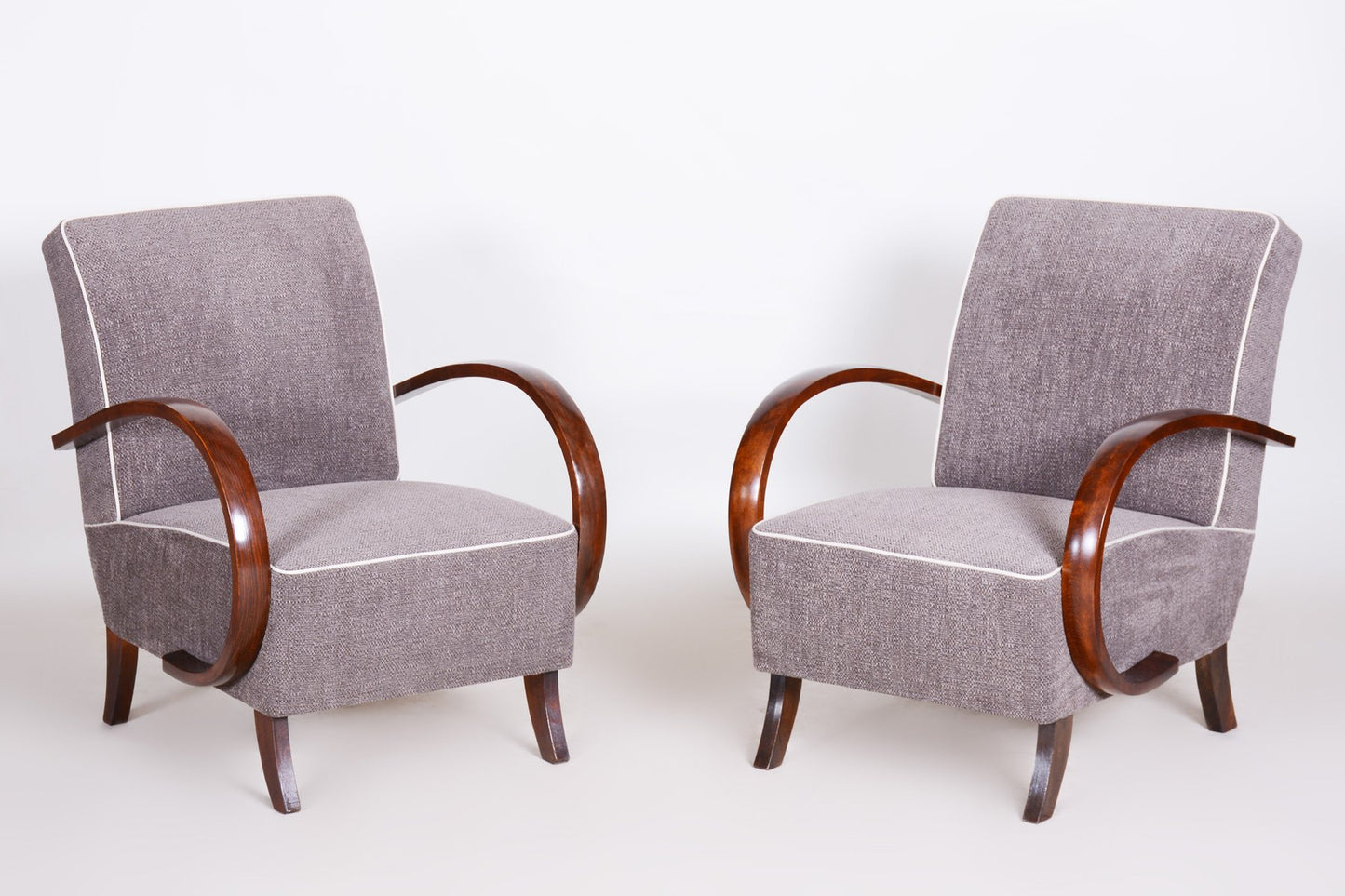 rt Deco Armchairs attributed to J. Halabala for Up Závody, 1930s, Set of 2