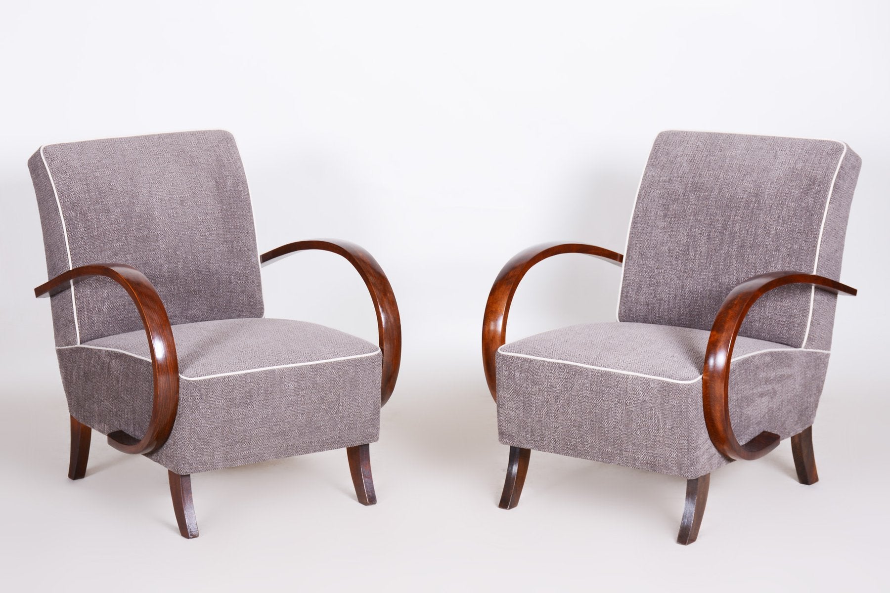 rt Deco Armchairs attributed to J. Halabala for Up Závody, 1930s, Set of 2