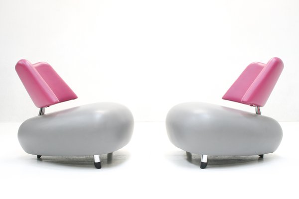 Rubber Pallone Pa Lounge Chairs by Roy De Scheemaker for Leolux, Set of 2-SES-1322913