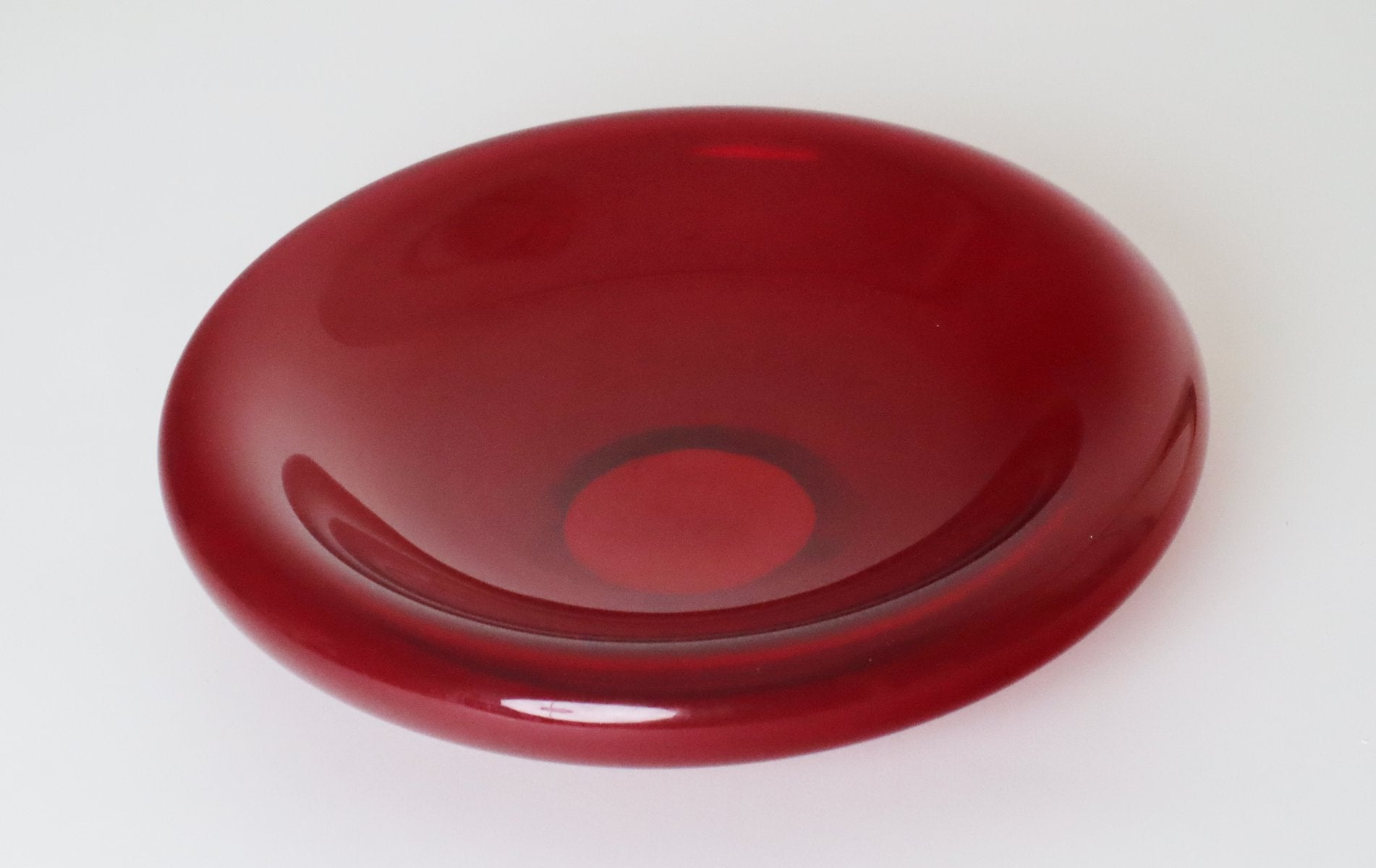 Ruby Red Murano Glass Bowl, 1970s