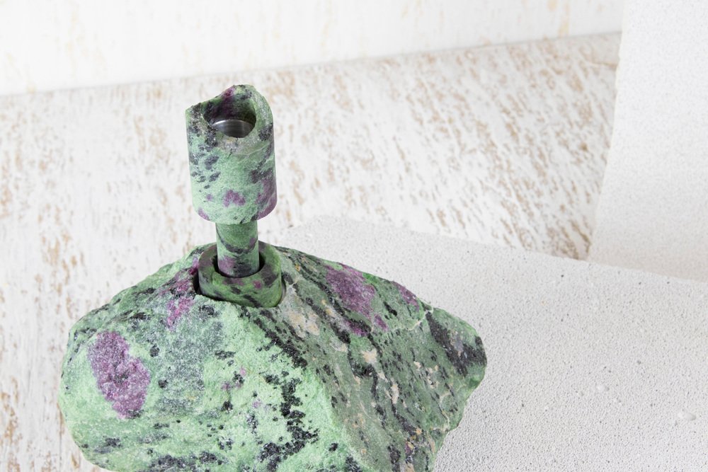 Ruby Zoisite Abra Candleholder by Studio DO