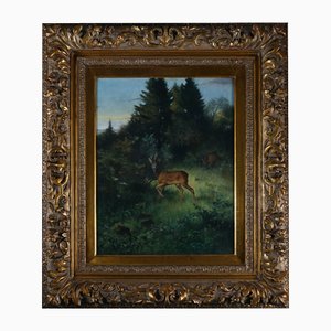 Rudolf Alfred Jaumann, Salzburg, Hunting Picture, 1800s, Oil on Canvas-QOR-2017277