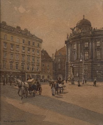 Rudolf Schmidt, Vienna City Centre, Austria, 1920s, Watercolor-QOR-2022768