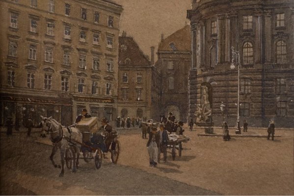 Rudolf Schmidt, Vienna City Centre, Austria, 1920s, Watercolor-QOR-2022768