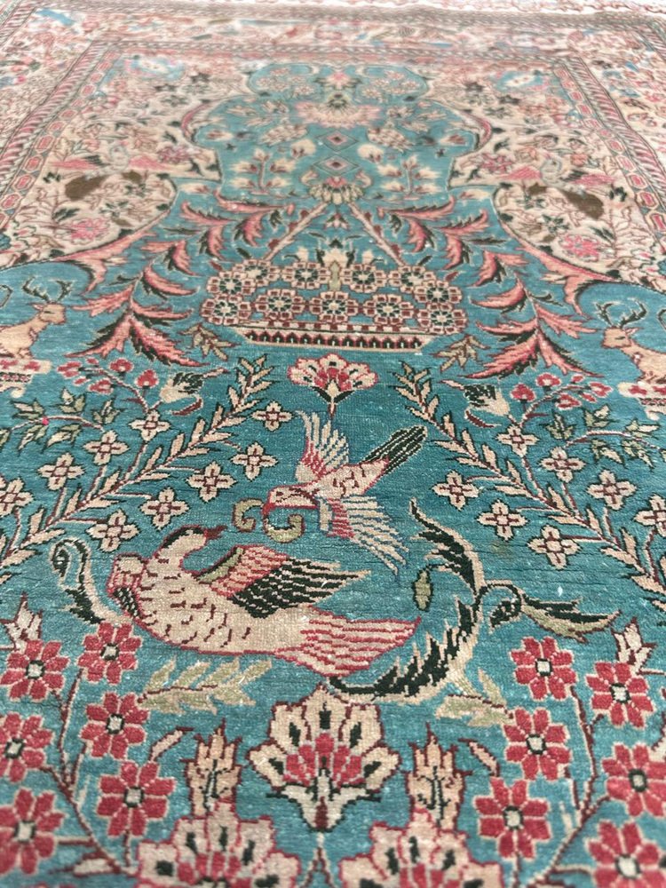 Rug in Fine Silk by Sino Hereke, 1990s