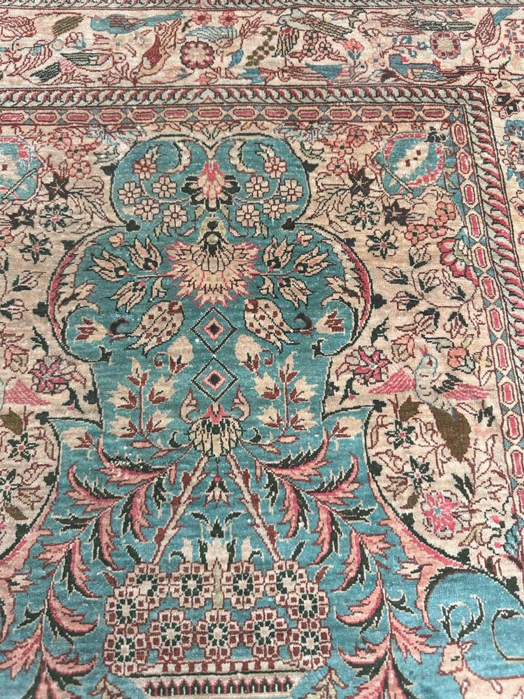 Rug in Fine Silk by Sino Hereke, 1990s