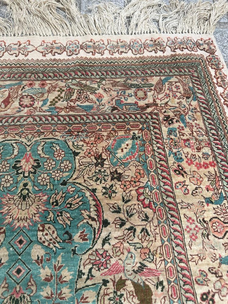 Rug in Fine Silk by Sino Hereke, 1990s