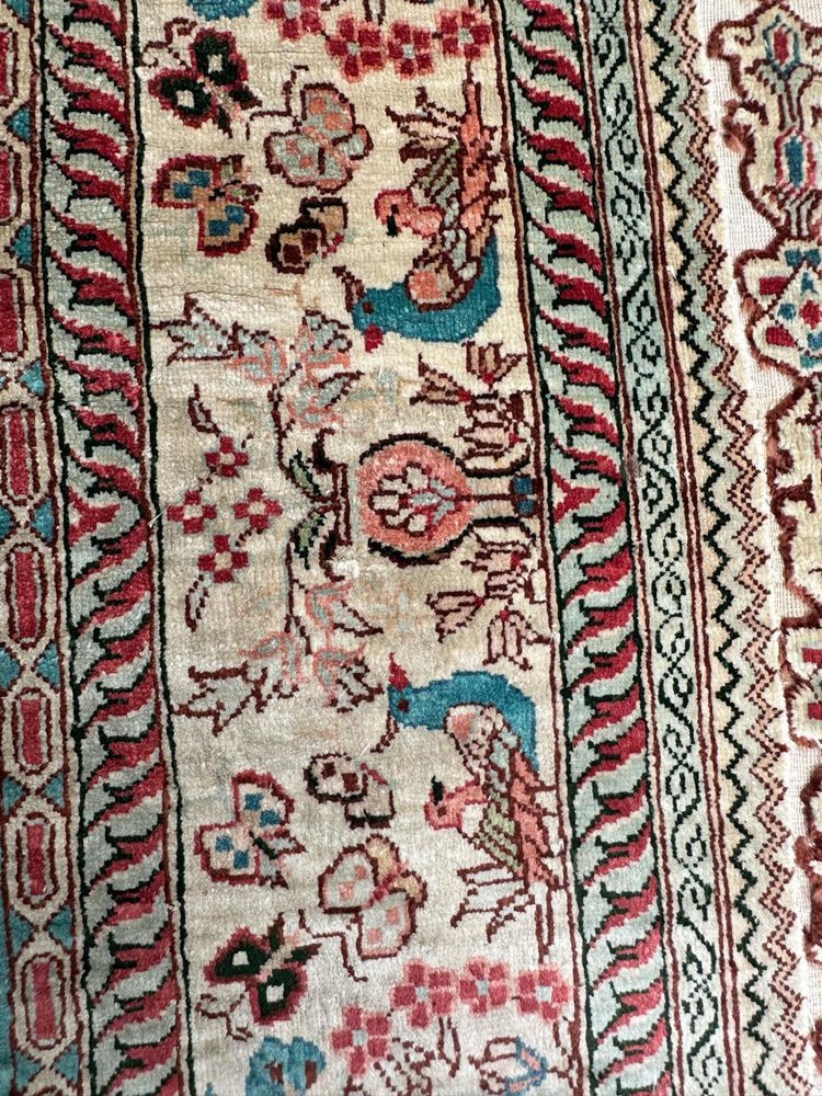 Rug in Fine Silk by Sino Hereke, 1990s