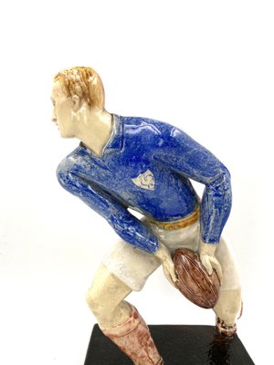 Rugby Players Sculptures by Willy Wuilleumier for G.A.M., France, 1940, Set of 2-TXN-1013112