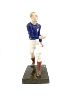 Rugby Players Sculptures by Willy Wuilleumier for G.A.M., France, 1940, Set of 2-TXN-1013112