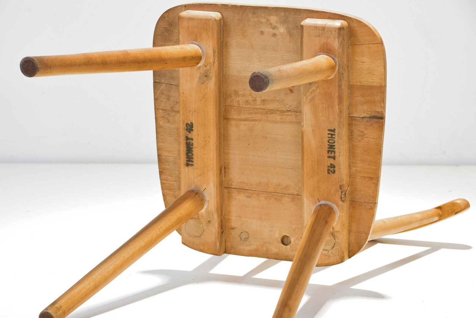 Rung Chair in Beech by Adolf Schneck for Thonet, 1942