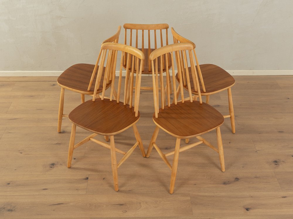 Rung Chairs, 1960s, Set of 5