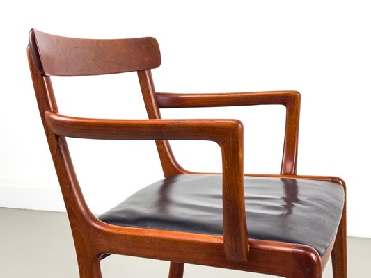 Rungstedlund Armchair in Teak and Leather by Ole Wanscher for P. Jeppesen, 1960s-QEQ-2024786