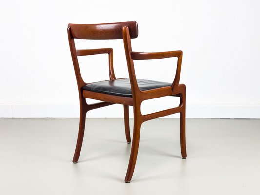 Rungstedlund Armchair in Teak and Leather by Ole Wanscher for P. Jeppesen, 1960s-QEQ-2024786