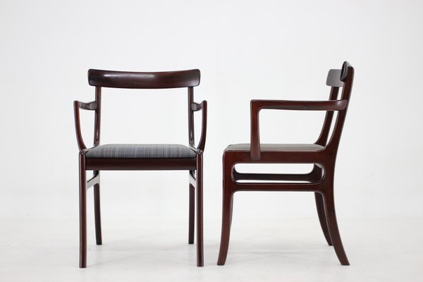 Rungstedlund Chairs in Mahogany by Ole Wanscher, 1950s, Denmark, Set of 5-TZ-1325224