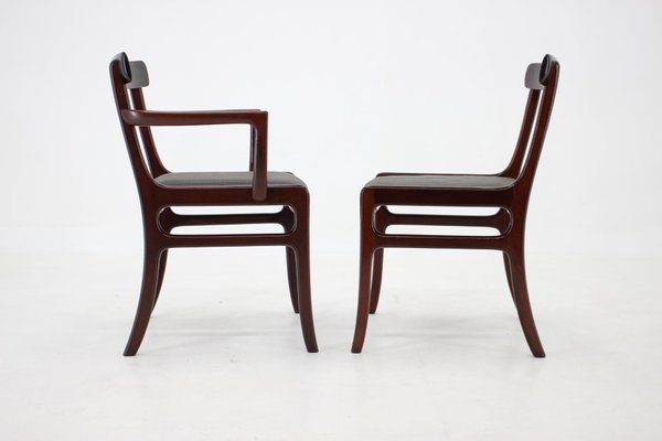 Rungstedlund Chairs in Mahogany by Ole Wanscher, 1950s, Denmark, Set of 5-TZ-1325224