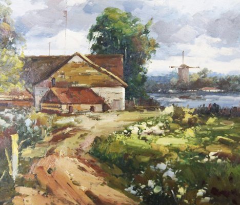 Rural Landscape, Late 20th Century, Oil on Canvas-ZYI-1352912