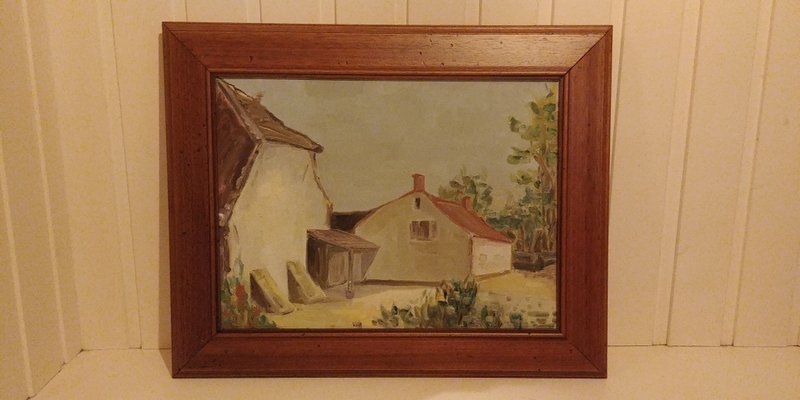 Rural Landscape Oil on Panel, 1970s-VBM-753015