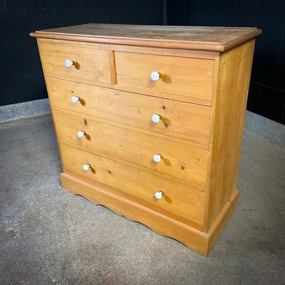 Rural Pine Wood Chest of Drawers-IA-1438135