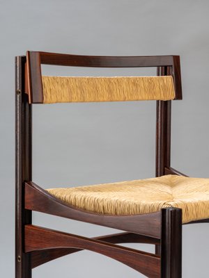 Rush Dining Chairs by Franco Bettonica, Italy, 1960s, Set of 6-XWN-2042023