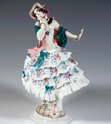 Russian Ballet Estrella Figurine attributed to Paul Scheurich for Meissen, 1930s-EMT-1763727