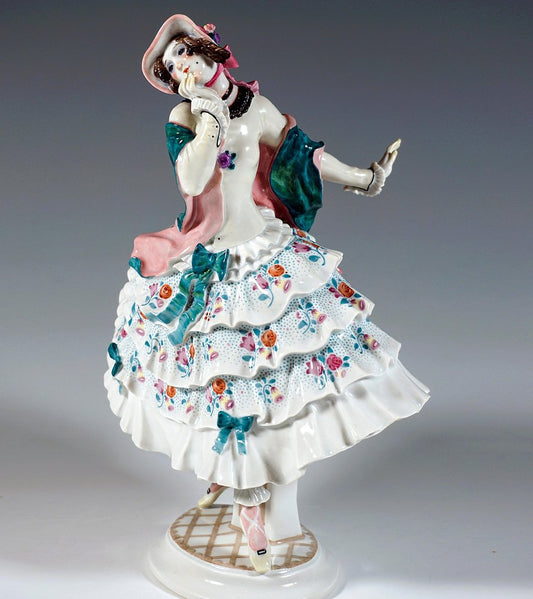 Russian Ballet Estrella Figurine attributed to Paul Scheurich for Meissen, 1930s