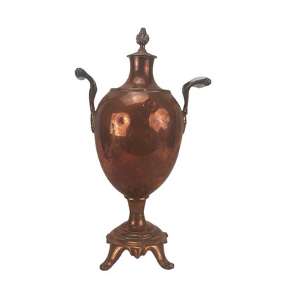 Russian Copper Samovar with Porcelain Holders-TCS-1264444