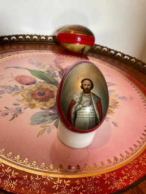 Russian Easter Egg with Alexander Nevsky from Lukutin-OZS-1344403