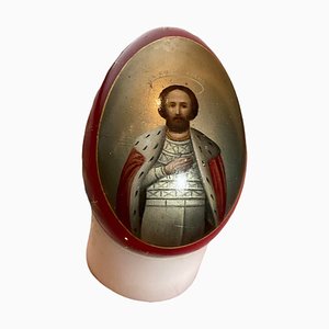 Russian Easter Egg with Alexander Nevsky from Lukutin-OZS-1344403