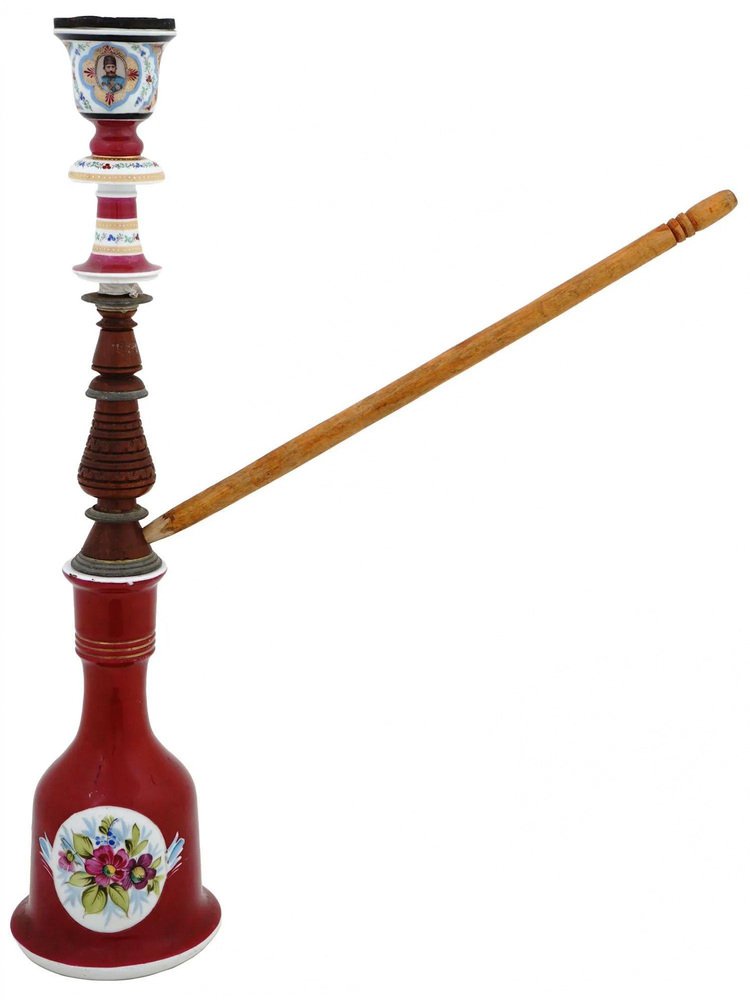 Russian Hand-Painted Porcelain Hookah