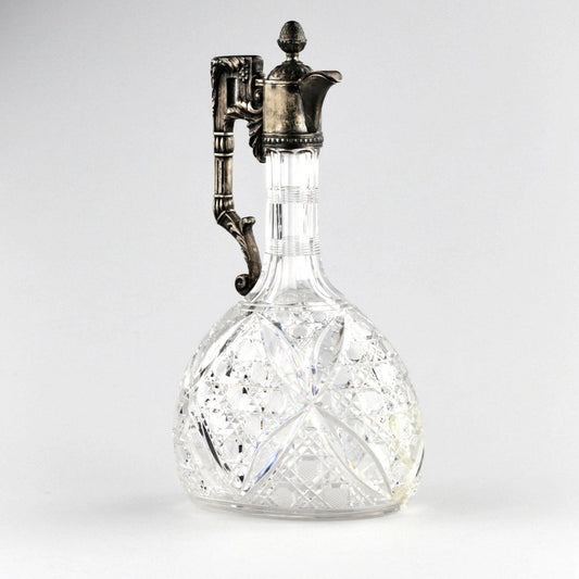 Russian Liqueur Decanter in Crystal and Silver