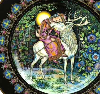 Russian Magical Fairy Tales Plates by Gere Fauth, 1969, Set of 3-VDW-746957