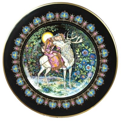 Russian Magical Fairy Tales Plates by Gere Fauth, 1969, Set of 3-VDW-746957