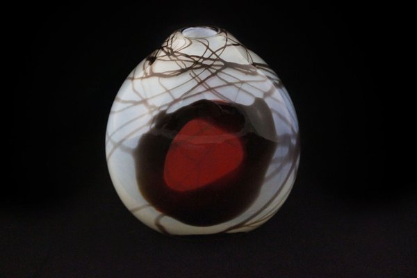 Russian Opaline Glass Vase by Shushkanov Ludmilla and Dimitri Shushkanov, 1970s-IJR-546764