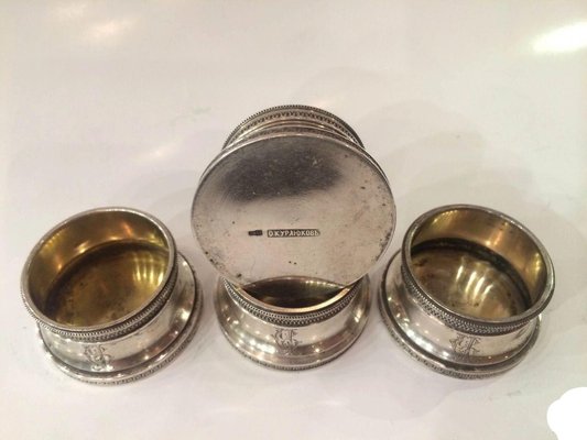 Russian Silver Salt Shakers by Kurlyukov, Set of 4-WMV-1165864