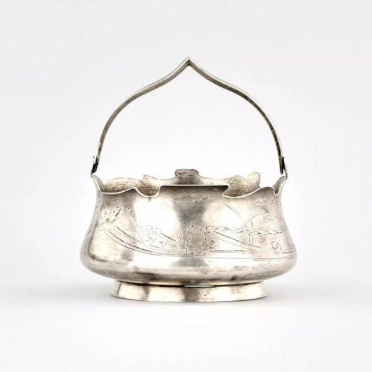 Russian Silver Sugar Bowl with Keeled Handle