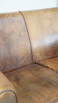 Rustic 2-Seater Sofa in Leather-HPP-2039539