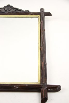 Rustic Austrian Black Forest Rustic Wall Mirror, 1880s-TQA-1322103