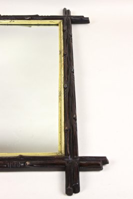 Rustic Black Forest Mirror with Gilt Inner Bar, Austria, 1880s-TQA-1322378