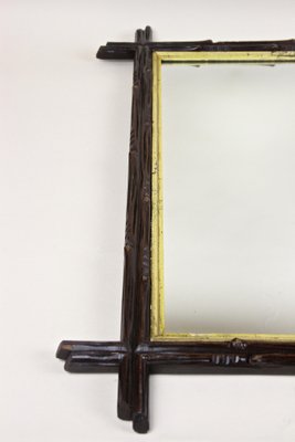 Rustic Black Forest Mirror with Gilt Inner Bar, Austria, 1880s-TQA-1322378