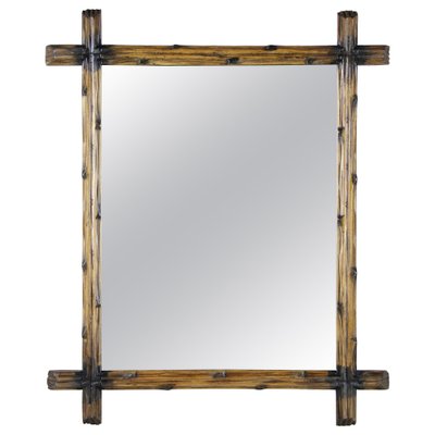 Rustic Black Forest Wall Mirror Light Brown, Austria,1890-TQA-1321931